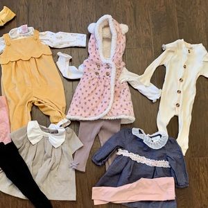 Brand Name Baby Girl 3-6mo Clothing Bundle